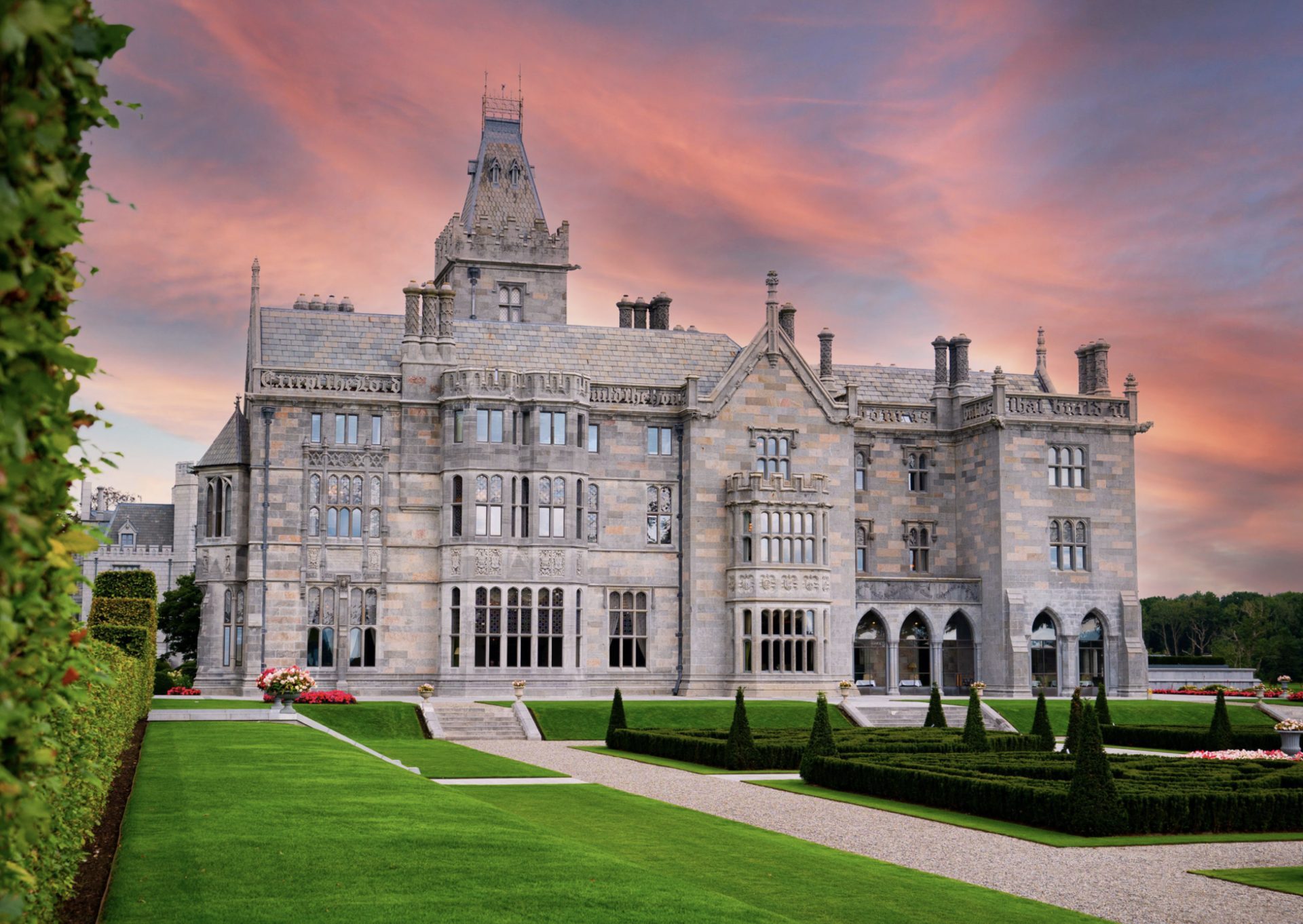 Adare Manor at sunset